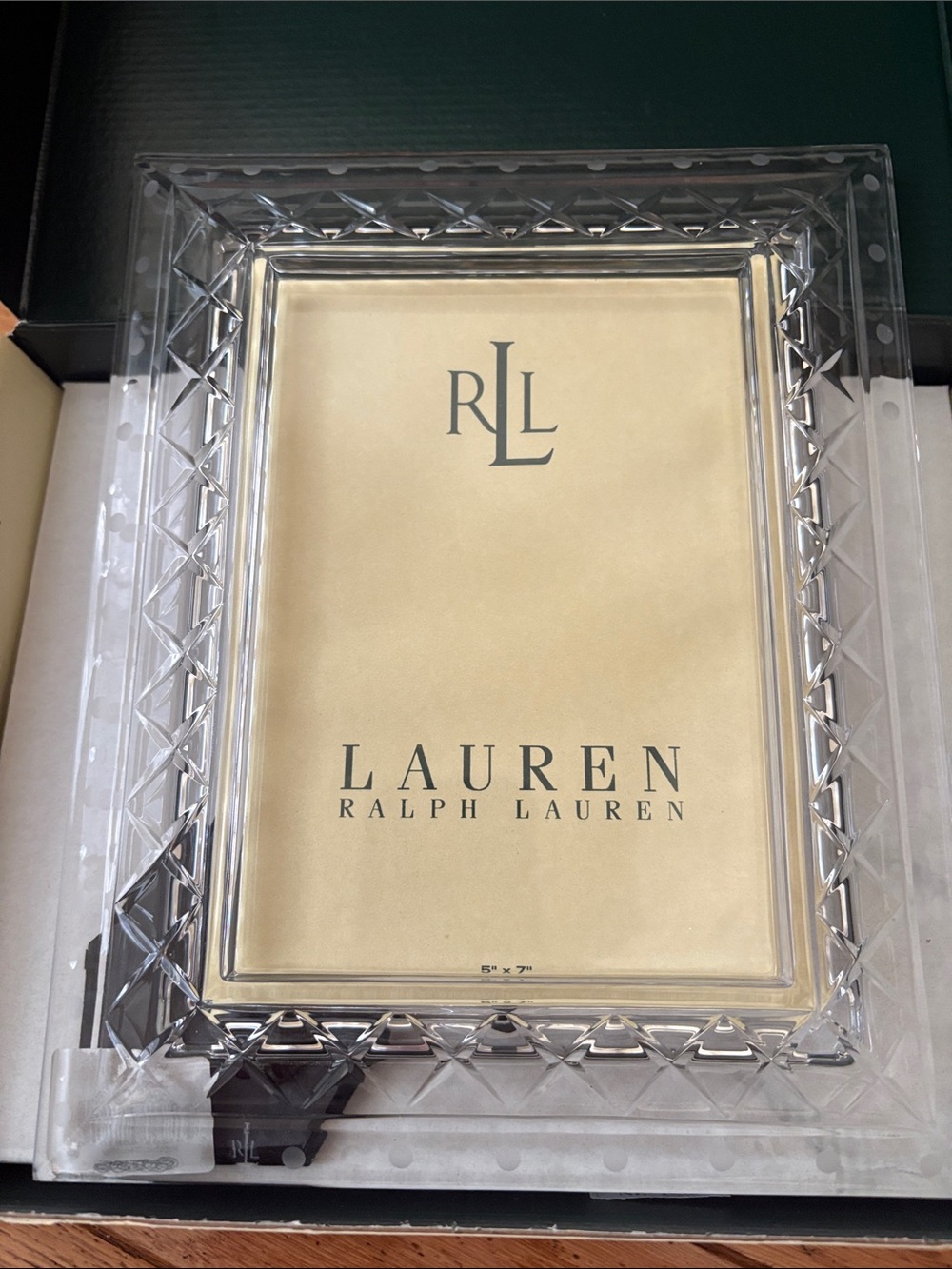Lauren Ralph Lauren Silk Ribbon 5 x 7 Crystal Frame